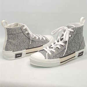 Dior B23 High Top 'Dior Oblique - Ruthenium Jacquard Sneakers size 43/us size 10